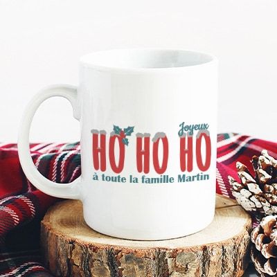 Mug personnalisé Noël - Ho ho ho !