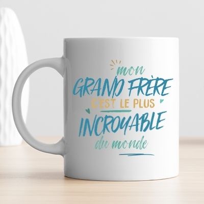 Cadeau noël pour frère. Mug personnalisé meilleure frère du monde