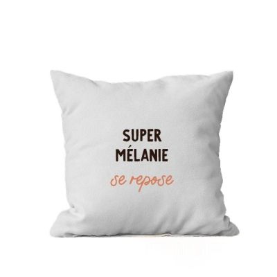 Coussin personnalisé pour une Mélanie