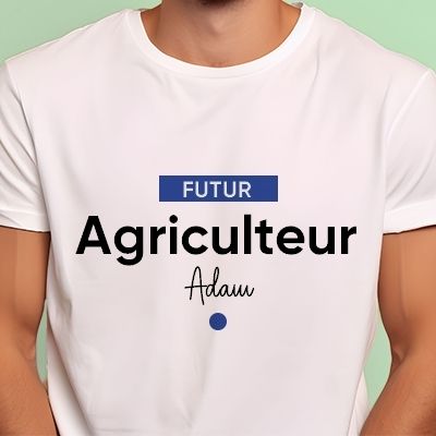 Tee shirt personnalisé homme - Futur agriculteur