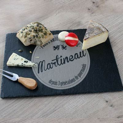 Plateau à Fromage en Ardoise Gravé