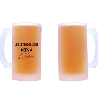 Chope de bière personnalisée Le Havre