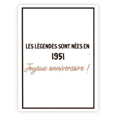 Bouteille de champagne message générique année 1951