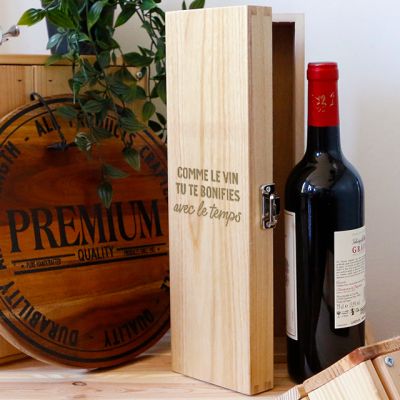 Caisse à vin personnalisée anniversaire - Message