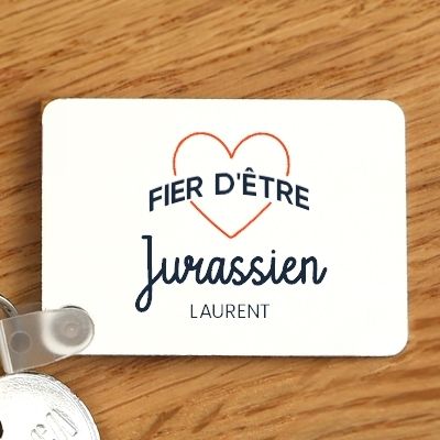 Porte-clés personnalisable - Fier d'être Jurassien