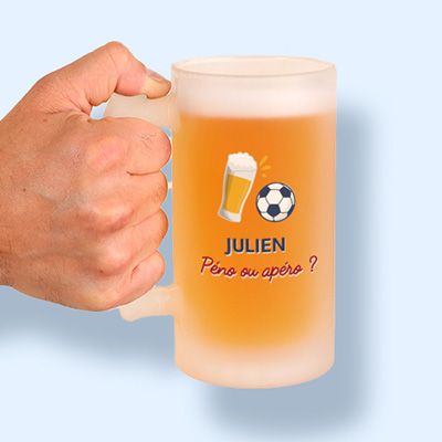 Chope de bière personnalisée - Apéro Foot