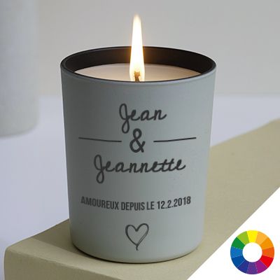 Bougie personnalisable parfumée - Jour de rencontre