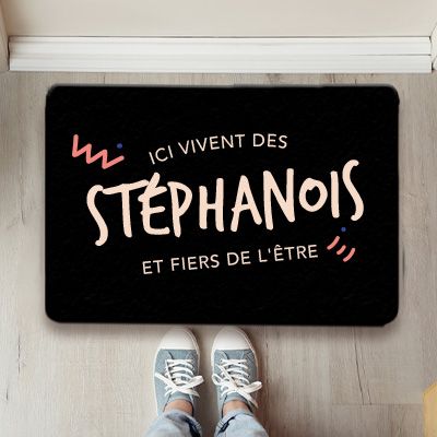 Paillasson personnalisé - Ici vivent des Stéphanois