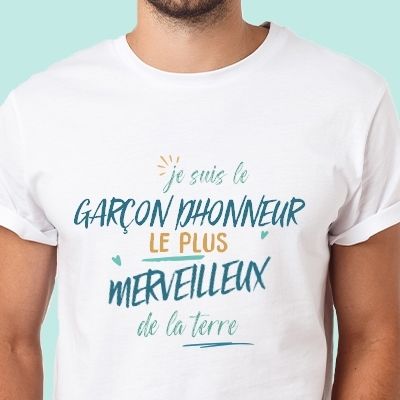 T-Shirt homme personnalisé : Garçon d'honneur le plus...