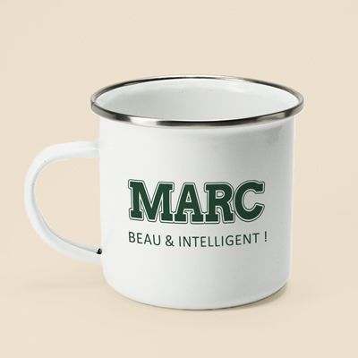 Mug émaillé personnalisé - College Style