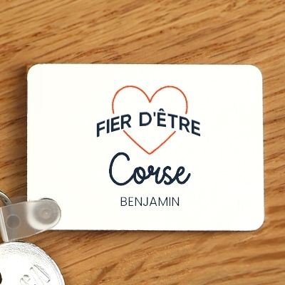 Porte-clés personnalisable - Fier d'être Corse