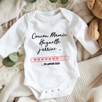 Body bébé personnalisé - Annonce grossesse