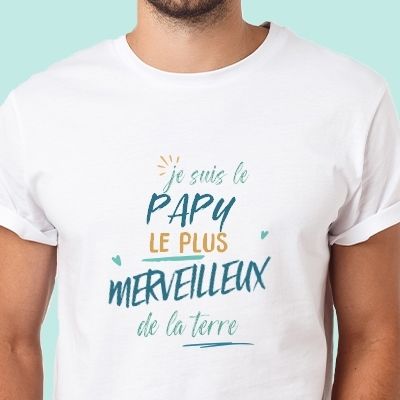 T-Shirt homme personnalisé : Papy le plus...