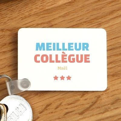 Porte-clés personnalisable - Meilleur Collègue