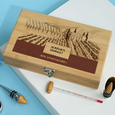 Coffret sommelier personnalisé - 5 accessoires - Vignoble