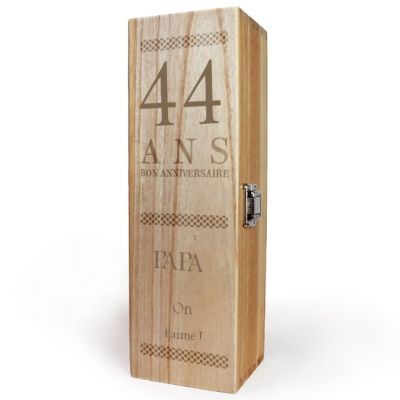 Caisse à vin anniversaire age papa 44 ans