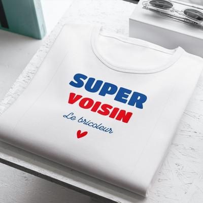 Tee shirt personnalisé homme - Super Voisin