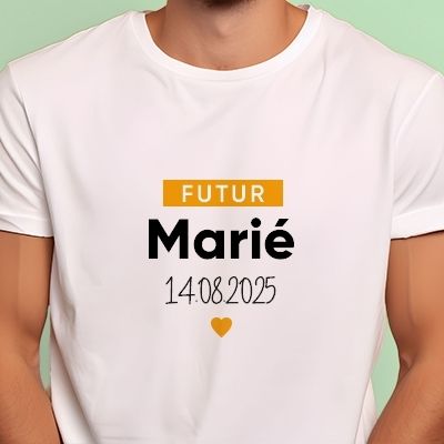 T shirt personnalis pour Homme Futur mari Cadeaux