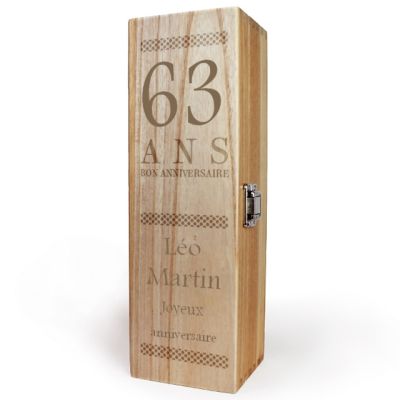 Caisse à vin personnalisable homme 63 ans