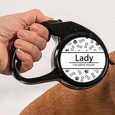 Laisse pour chien Personnalisable - Pattes & os