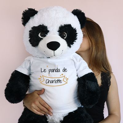 Panda en peluche personnalisable avec un logo