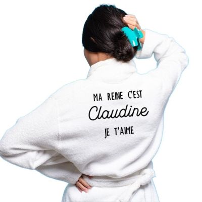 Peignoir personnalisé pour une Claudine