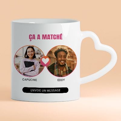 Mug personnalisé It's A Match