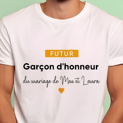 Tee shirt personnalisé homme - Futur garçon d'honneur