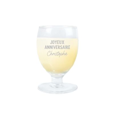 Verre à ricard ballon personnalisé pour un Christophe