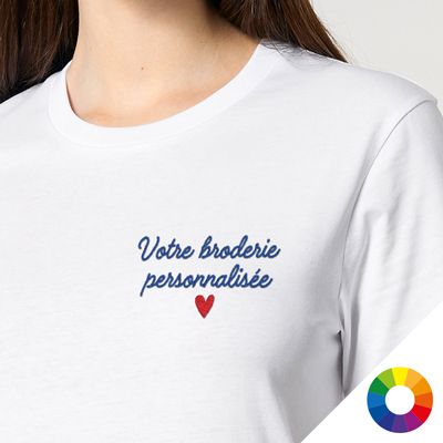 Tee shirt personnalisé femme - Brodé - Coeur