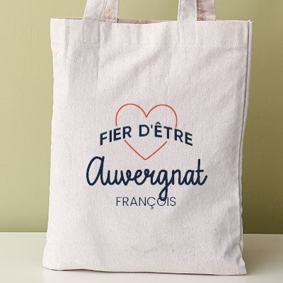 Tote bag personnalisable - Fier d'être Auvergnat