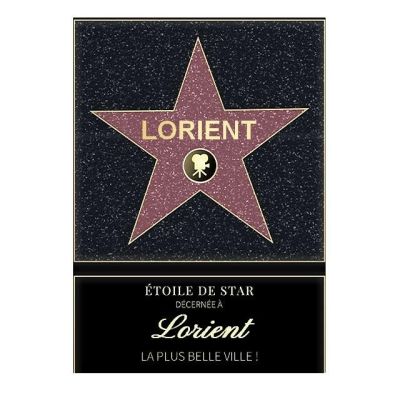 Affiche etoile de star personnalisé Lorient