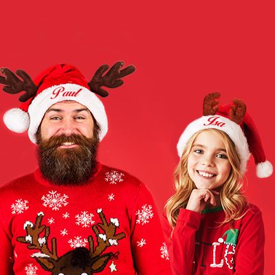 Bonnet de Noël personnalisable pour adulte et enfant