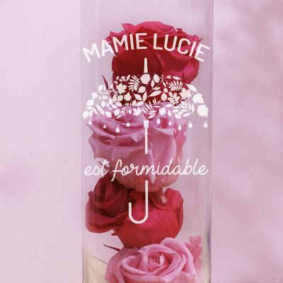 Vase personnalisé cylindrique - Mamie 
