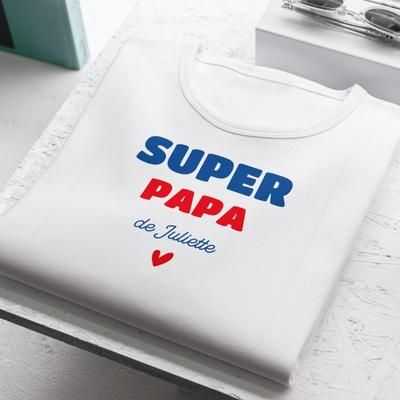 Porte-clés Super papa depuis personnalisé médaille bois gravée