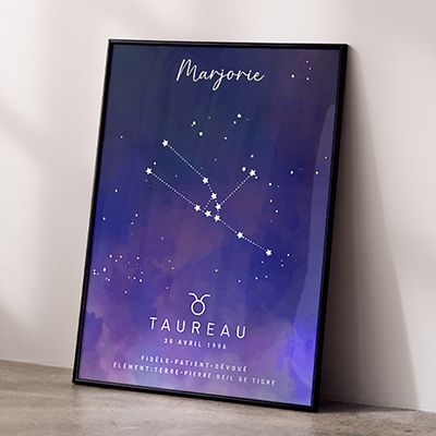 Affiche personnalisée Constellation - Taureau