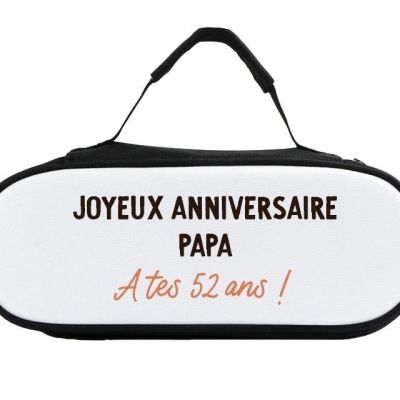 Sacoche de pétanque message papa 52 ans
