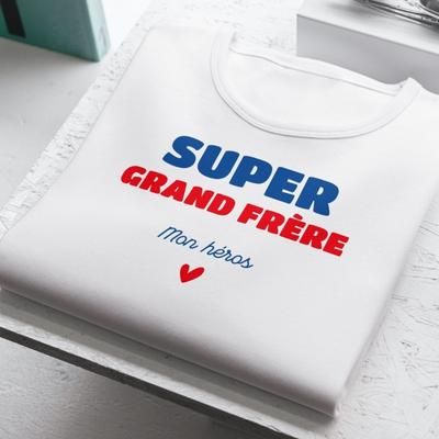 Tee shirt personnalisé homme - Super Grand frère
