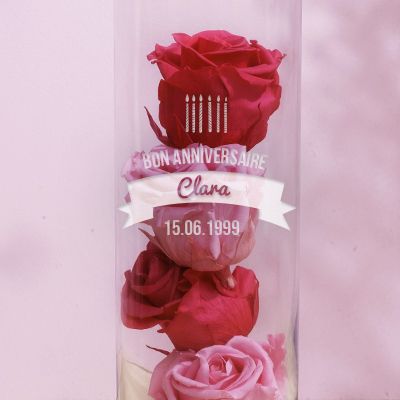 Vase personnalisé anniversaire - Bougies