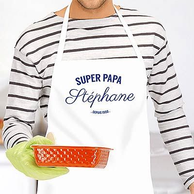 Tablier personnalisé homme - Prénom et texte