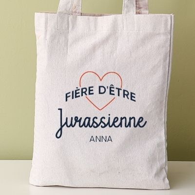 Tote bag personnalisable - Fière d'être Jurassienne