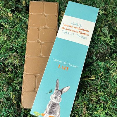 Tablette de chocolat personnalisée - Pâques