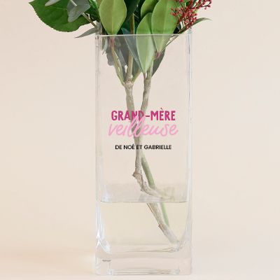 Vase personnalisé cubique - Grand mère-veilleuse