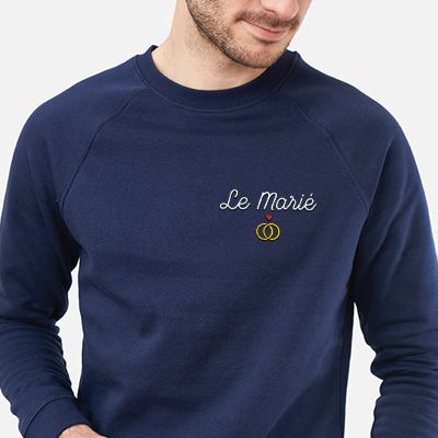 Sweat personnalisé brodé - Mariage