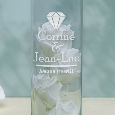 Vase personnalisé anniversaire de mariage - Noces