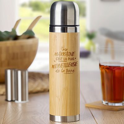 Gourde en bambou personnalisée - Le plus...