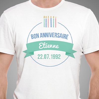 Tee shirt personnalisé homme - Bougies