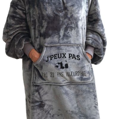 Plaid à capuche panda femme 21 ans