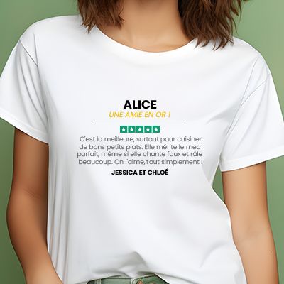 Tee shirt personnalisé femme - Avis client