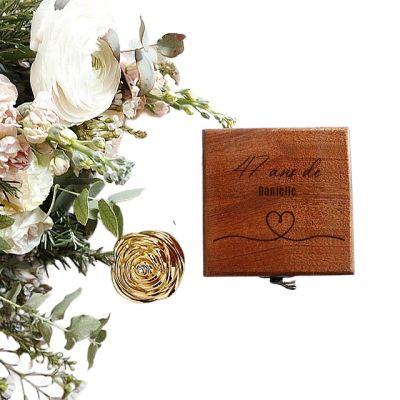Coffret bouton de rose et rose éternelle femme 47 ans